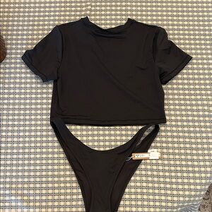 Skims recycled swim top and cheeky tanga bottom